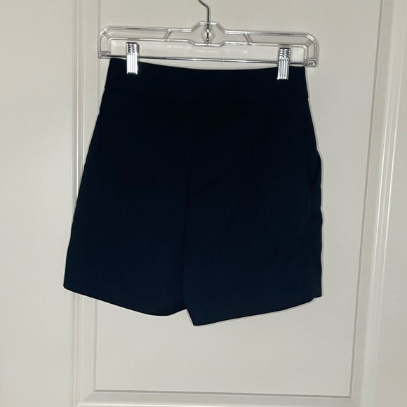 Navy Blue High Waisted Shorts - Picture 3 of 5